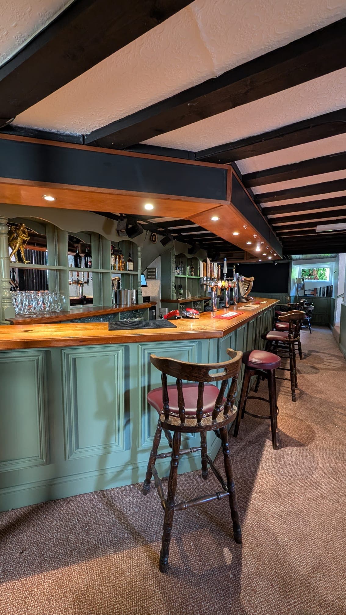 The bar at The Halfway House, Blackwood, South Wales